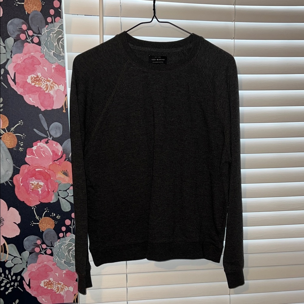 Lucky Brand Charcoal Knit Top
